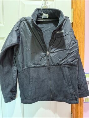 Columbia Black Two-Texture Full-Zip Jacket